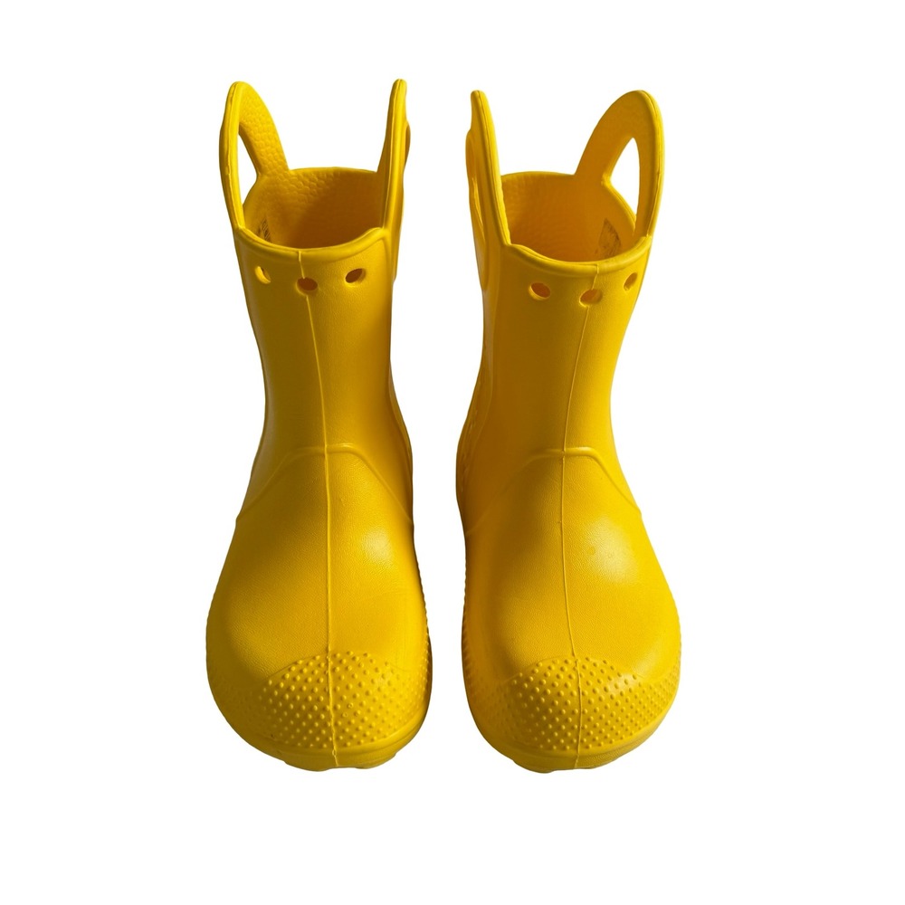Crocs Handle It Rain Boot Waterproof Pull On Toddler Kids Yellow Size 9
